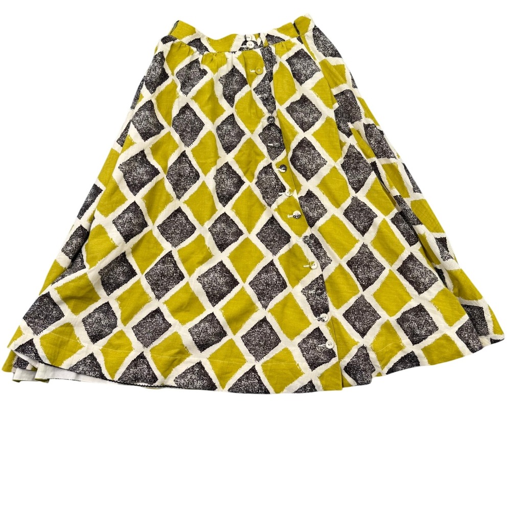 Edme & Esyllte Anthropologie Skirt Women 0 Cotton Geometric Mod Boho Indie Artsy